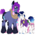 Size: 3000x3000 | Tagged: safe, artist:gingygin, princess celestia, princess luna, oc, oc:starry stitch, oc:tidal gallant, pegasus, pony, unicorn, g4, baby, baby pony, cewestia, family, female, filly, high res, larger female, male, mare, not shining armor, parent oc, pink-mane celestia, previous generation, race swap, scar, simple background, size difference, smaller male, stallion, trio, unshorn fetlocks, white background, woona, younger