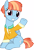 Size: 3433x4986 | Tagged: safe, alternate version, artist:chainchomp2, windy whistles, pegasus, pony, g4, parental glideance, absurd resolution, clothes, cute, female, looking at you, mare, simple background, sitting, smiling, solo, teeth, transparent background, vector, waving, waving at you, windybetes