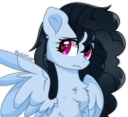 Size: 1588x1448 | Tagged: safe, artist:skyfallfrost, oc, oc only, oc:skyfall frost, pegasus, pony, female, mare, simple background, solo, transparent background