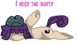 Size: 276x157 | Tagged: safe, artist:hollllow, oc, oc only, earth pony, pony, 1000 hours in ms paint, earth pony oc, female, hat, lying down, mare, simple background, solo, white background