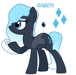 Size: 1280x1264 | Tagged: safe, artist:hate-love12, rarity, earth pony, pony, g4, alternate design, deviantart watermark, earth pony rarity, eyeshadow, makeup, obtrusive watermark, race swap, simple background, solo, transparent background, watermark