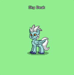 Size: 492x496 | Tagged: safe, sky beak, classical hippogriff, hippogriff, pony town, cropped, male, text
