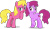 Size: 2509x1435 | Tagged: safe, artist:starcollider, berry punch, berryshine, cherry berry, earth pony, pony, g4, atg 2021, background pony, duo, duo female, female, mare, newbie artist training grounds, raised hoof, simple background, transparent background, vector