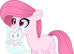 Size: 1890x1378 | Tagged: safe, artist:muhammad yunus, oc, oc only, oc:annisa trihapsari, earth pony, pony, g4, base used, earth pony oc, female, happy, heart, mare, simple background, smiling, solo, transparent background, vector