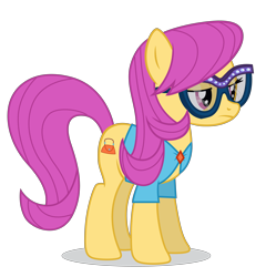 Size: 5000x5200 | Tagged: safe, artist:dragonchaser123, pursey pink, earth pony, pony, fake it 'til you make it, g4, absurd resolution, background pony, clothes, female, glasses, mare, simple background, solo, transparent background, vector