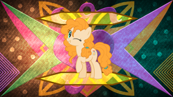 Size: 3840x2160 | Tagged: safe, artist:jhayarr23, artist:laszlvfx, edit, pear butter, pony, g4, high res, one eye closed, solo, wallpaper, wallpaper edit, wink