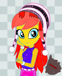 Size: 720x884 | Tagged: safe, artist:shafiqhafizi70, oc, oc:rosa blossomheart, equestria girls, g4, 1000 hours in ms paint, equestria girls-ified