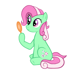 Size: 3976x3944 | Tagged: safe, artist:mr100dragon100, minty, earth pony, pony, g3, alternate hairstyle, female, high res, mirror, simple background, solo, transparent background, vector