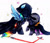 Size: 968x826 | Tagged: safe, artist:liaaqila, rainbow dash, scootaloo, pegasus, pony, crossover, darth vader, kylo ren, lightsaber, scootalove, star wars, weapon