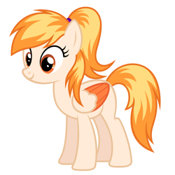 Size: 2667x2667 | Tagged: safe, artist:willow krick, oc, oc only, oc:mapleaf autumn, pegasus, pony, female, high res, mare, pegasus oc, simple background, smiling, solo, white background