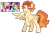 Size: 1491x1059 | Tagged: safe, artist:pandemiamichi, cheerilee, fire streak, pegasus, pony, g4, male, offspring, parent:cheerilee, parent:fire streak, simple background, stallion, transparent background