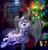 Size: 1806x1896 | Tagged: safe, artist:megabait, oc, oc only, oc:snowdrop, pegasus, pony, christmas, christmas lights, christmas tree, holiday, night, oc x oc, present, shipping, tree, window