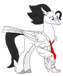 Size: 3378x4096 | Tagged: safe, artist:agdapl, hippogriff, crossover, glasses, hippogriffied, male, medic, medic (tf2), necktie, simple background, solo, species swap, team fortress 2, transparent background