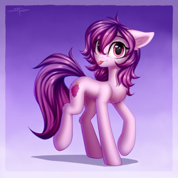 Size: 3000x3000 | Tagged: safe, artist:setharu, oc, oc only, oc:share dast, earth pony, pony, chest fluff, cute, ear fluff, earth pony oc, female, high res, looking at you, mare, simple background, solo, tongue out