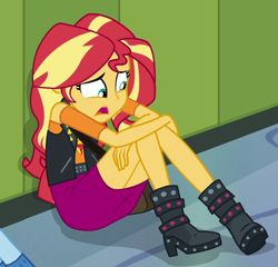 Size: 690x663 | Tagged: safe, screencap, sunset shimmer, equestria girls, equestria girls specials, g4, my little pony equestria girls: better together, my little pony equestria girls: forgotten friendship, cropped, solo