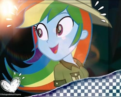 Size: 1080x866 | Tagged: safe, edit, edited screencap, editor:thelegendofmylittlepony, screencap, rainbow dash, equestria girls, equestria girls specials, g4, my little pony equestria girls: dance magic, cute, dashabetes, female, open mouth, smiling, solo