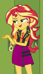 Size: 492x841 | Tagged: safe, screencap, sunset shimmer, equestria girls, equestria girls specials, g4, my little pony equestria girls: better together, my little pony equestria girls: forgotten friendship, cropped, female, geode of empathy, magical geodes, solo