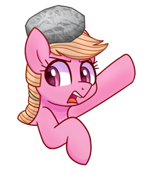 Size: 2642x3198 | Tagged: artist needed, safe, edit, oc, oc only, oc:flat earth, earth pony, pony, hat, high res, pointing, solo, tinfoil, tinfoil hat