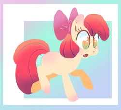 Size: 725x662 | Tagged: safe, artist:stormywitch90, apple bloom, earth pony, pony, g4, bow, female, filly, hair bow, solo