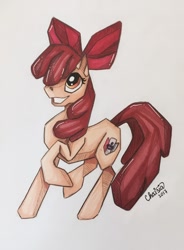 Size: 940x1280 | Tagged: safe, artist:chaisia, apple bloom, earth pony, pony, g4, female, filly, solo