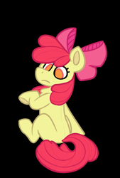 Size: 683x1012 | Tagged: safe, artist:shkika, apple bloom, earth pony, pony, story of the blanks, g4, female, filly, solo