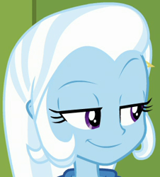 Size: 304x336 | Tagged: safe, screencap, trixie, equestria girls, equestria girls specials, g4, my little pony equestria girls: better together, my little pony equestria girls: forgotten friendship, cropped, female, smug, solo