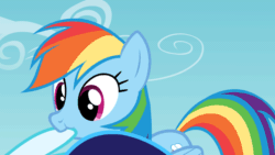 Size: 1280x720 | Tagged: safe, artist:ursamanner, rainbow dash, soarin', pegasus, pony, animated, assisted preening, blinking, cloud, cute, dashabetes, female, gif, grooming, looking at each other, male, mare, munching, nom, preening, shipping, show accurate, silly, silly pony, sky, smiling, soarinbetes, soarindash, stallion, straight, wings