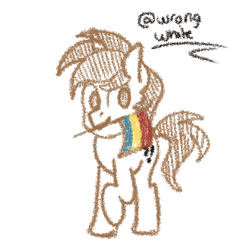 Size: 332x329 | Tagged: safe, artist:redpalette, oc, oc only, oc:white shield, pony, unicorn, flag, holding a flag, horn, male, mouth hold, pansexual pride flag, pride, pride flag, sketch, solo, stallion, unicorn oc