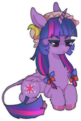 Size: 761x1139 | Tagged: safe, artist:dddddaxie998839, twilight sparkle, alicorn, classical unicorn, pony, unicorn, g4, clothes, cloven hooves, cosplay, costume, horn, leonine tail, patchouli knowledge, simple background, solo, touhou, transparent background, twichouli, twilight sparkle (alicorn), unshorn fetlocks