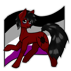 Size: 2160x2160 | Tagged: safe, artist:darmetyt, oc, oc only, oc:darmet, earth pony, pony, asexual, asexual pride flag, earth pony oc, high res, pride, pride flag, solo