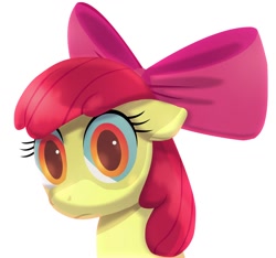Size: 1280x1200 | Tagged: safe, artist:itsmywatercolorheart, apple bloom, earth pony, pony, g4, female, filly, solo, stunned