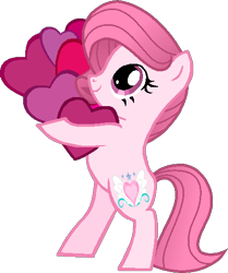 Size: 432x517 | Tagged: safe, artist:muhammad yunus, oc, oc only, oc:annisa trihapsari, earth pony, pony, base used, bipedal, cute, daaaaaaaaaaaw, earth pony oc, female, heart, hnnng, mare, not rarity, ocbetes, simple background, smiling, solo, transparent background