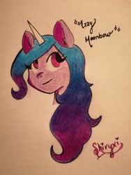 Size: 780x1040 | Tagged: safe, artist:shiryxiuwu, izzy moonbow, pony, unicorn, g5, bust, portrait, solo