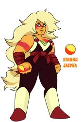 Size: 1080x1596 | Tagged: safe, artist:jvartes6112, applejack, gem (race), g4, clothes, crossover, female, gem, gemsona, jasper (mineral), mineral, quartz, simple background, smiling, solo, species swap, steven universe, strong jasper, transparent background