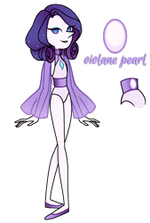 Size: 1080x1596 | Tagged: safe, artist:jvartes6112, rarity, gem (race), g4, ass, butt, clothes, crossover, female, gem, gemsona, pearl, rearity, simple background, smiling, solo, species swap, steven universe, transparent background, violane pearl