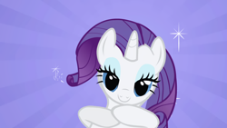 Size: 1920x1080 | Tagged: safe, screencap, rarity, pony, unicorn, friendship is magic, g4, season 1, 1080p, blue eyes, cute, dhx is trying to murder us, female, gray fur, hands together, hasbro is trying to murder us, looking at you, mare, purple mane, raribetes, smiling, solo, stars, weapons-grade cute