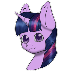 Size: 2160x2160 | Tagged: safe, artist:darmetyt, twilight sparkle, pony, unicorn, g4, bust, female, high res, looking at you, mare, smiling, smiling at you, solo, unicorn twilight