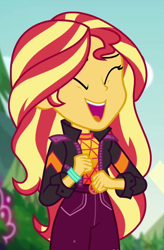 Size: 617x942 | Tagged: safe, screencap, sunset shimmer, equestria girls, equestria girls specials, g4, my little pony equestria girls: better together, my little pony equestria girls: sunset's backstage pass, cropped, female, geode of empathy, magical geodes, solo
