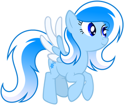 Size: 1024x863 | Tagged: safe, artist:pegasski, oc, oc only, oc:frostfoot, pegasus, pony, g4, female, mare, solo, two toned wings, wings