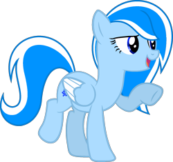 Size: 1377x1296 | Tagged: safe, artist:pegasski, oc, oc only, oc:frostfoot, pegasus, pony, g4, female, mare, solo, two toned wings, wings