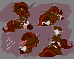 Size: 3688x2944 | Tagged: safe, artist:beardie, oc, oc only, oc:teuila, okapi, pony, cute, dark skin, ear piercing, earring, female, food, high res, ice cream, ice cream cone, jewelry, mare, ocbetes, piercing, solo, tail wrap, tongue out