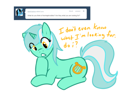 Size: 1080x900 | Tagged: safe, artist:azure-doodle, lyra heartstrings, pony, g4, ask, sexually confused lyra, solo, tumblr