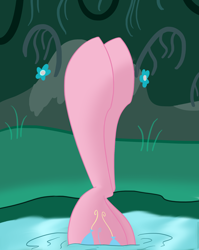 Size: 1588x2000 | Tagged: safe, artist:cycrus, pinkie pie, earth pony, pony, g4, female, fetish, hoof fetish, legs, legs in air, mare, mirror pool, pictures of legs, solo, water