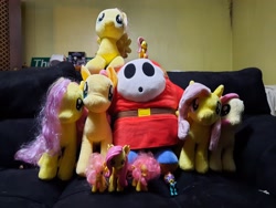 Size: 4000x3000 | Tagged: safe, fluttershy, shy guy, g4, brushable, irl, photo, plushie, super mario bros., toy