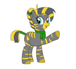 Size: 1801x1648 | Tagged: safe, artist:ngthanhphong, oc, oc:zamaure, zebra, clothes, female, mare, scarf
