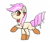 Size: 700x598 | Tagged: safe, artist:alienvampire, oc, oc only, oc:vanillaberry swirl, food pony, pony, base used, bowtie, ear piercing, earring, female, food, jewelry, mare, piercing, ponified, simple background, solo, standing on two hooves, transparent background, waffle hooves