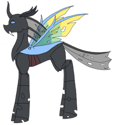 Size: 2771x2983 | Tagged: safe, artist:agdapl, changeling, changelingified, crossover, curved horn, fangs, high res, horn, male, medic, medic (tf2), simple background, solo, species swap, team fortress 2, transparent background