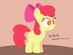 Size: 2000x1500 | Tagged: safe, artist:dtcx97, apple bloom, earth pony, pony, blank flank, bow, female, filly, foal, hair bow, hooves, lineless, solo