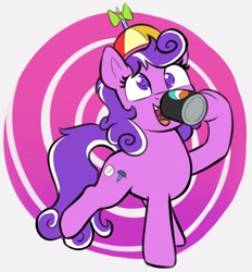 Size: 2570x2770 | Tagged: safe, artist:heretichesh, screwball, earth pony, pony, g4, bepis, drink, drinking, female, hat, high res, mare, pepsi, propeller hat, soda, soda can, solo