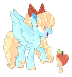 Size: 1262x1349 | Tagged: safe, artist:lilywolfpie, oc, oc only, pegasus, pony, female, magical lesbian spawn, mare, offspring, parent:pear butter, parent:songbird serenade, simple background, solo, transparent background